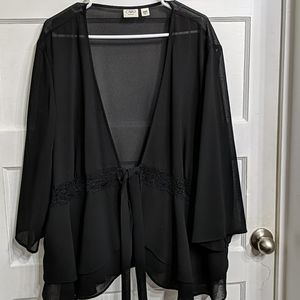 Sheer 3/4 length kimono